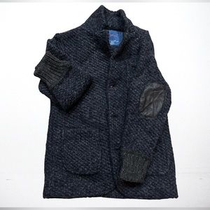ZARA—KNITTED NAVY BLUE BLAZER